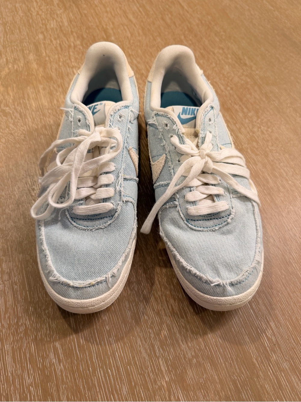Nike Kids Light Denim Blue Canvas Sneakers
